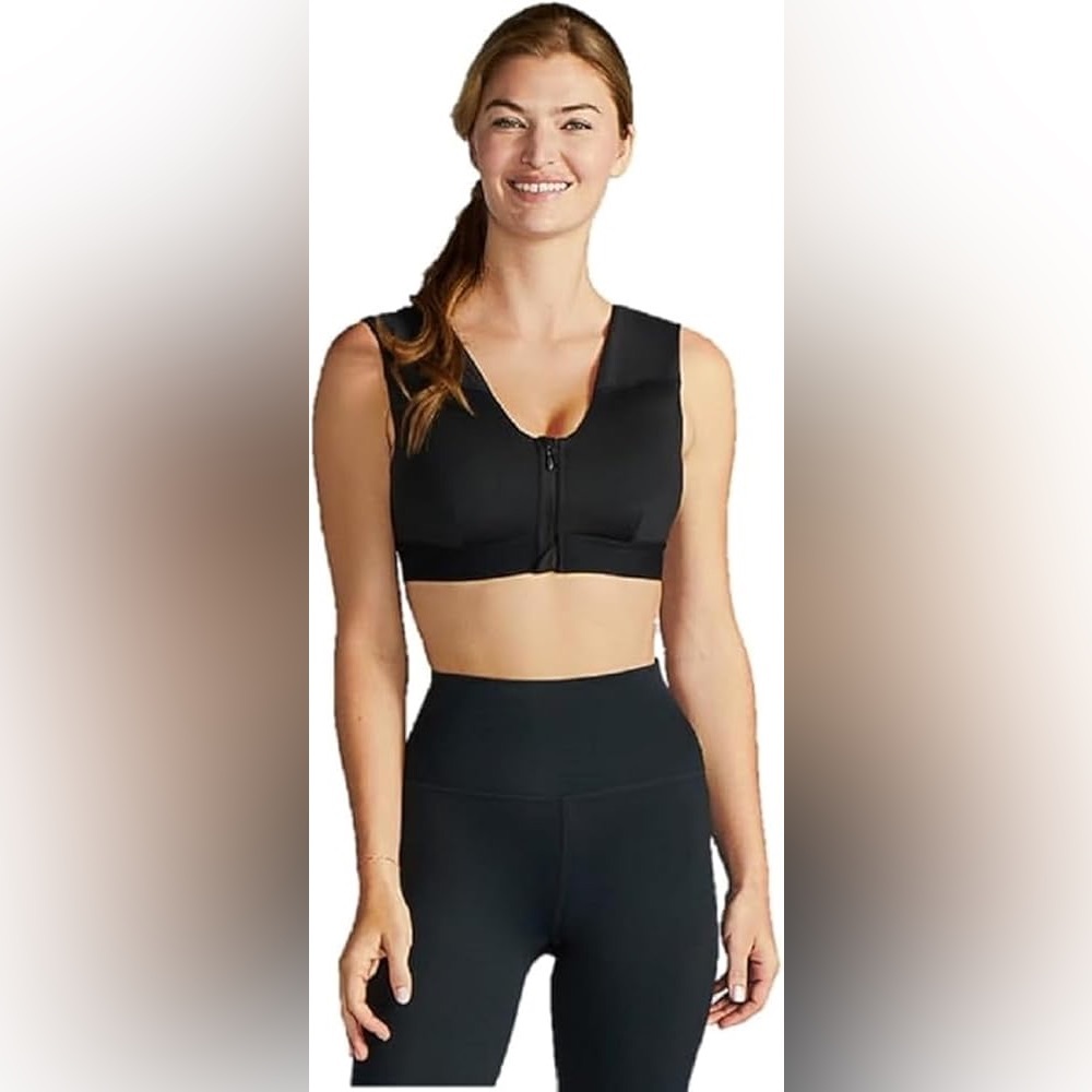 TOMMIE COPPER zip up shoulder support bra
